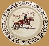 Christmas Pattern Dinner Plate