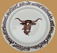 Longhorn Pattern Dinner Plate