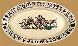 Rodeo Pattern Oval Platter