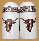 Longhorn Pattern Salt & Pepper Shakers