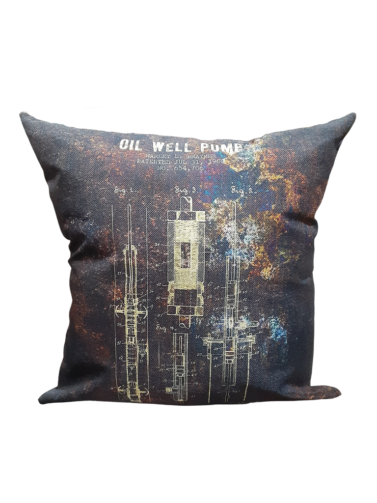 Oil Well Pump Blueprint *Limited Edition* Pillow Cover