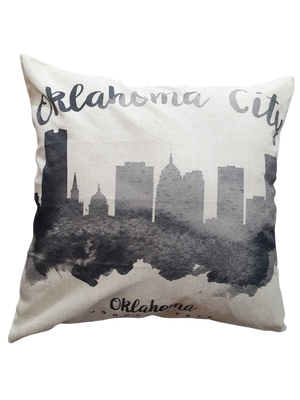 Oklahoma City Skyline *Limited Edition* Pillow Cover - LOREC Ranch Home Furnishings