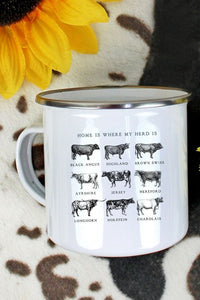 Home Is Where My Herd Is Campfire Mug Not Recommended For Dishwasher Or Microwave