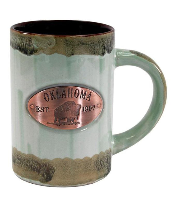 Copper Medallion Mug (Mint Glaze)