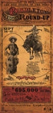 Official 2016 Pendleton Round-Up Rodeo Poster Print w/Wooden Frame & Glass - LOREC Ranch Home Furnishings